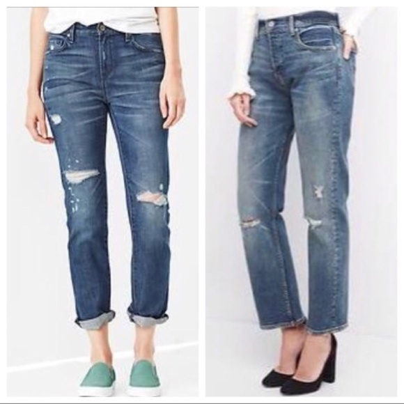 GAP Denim - GAP Real Straight Destructed Jeans